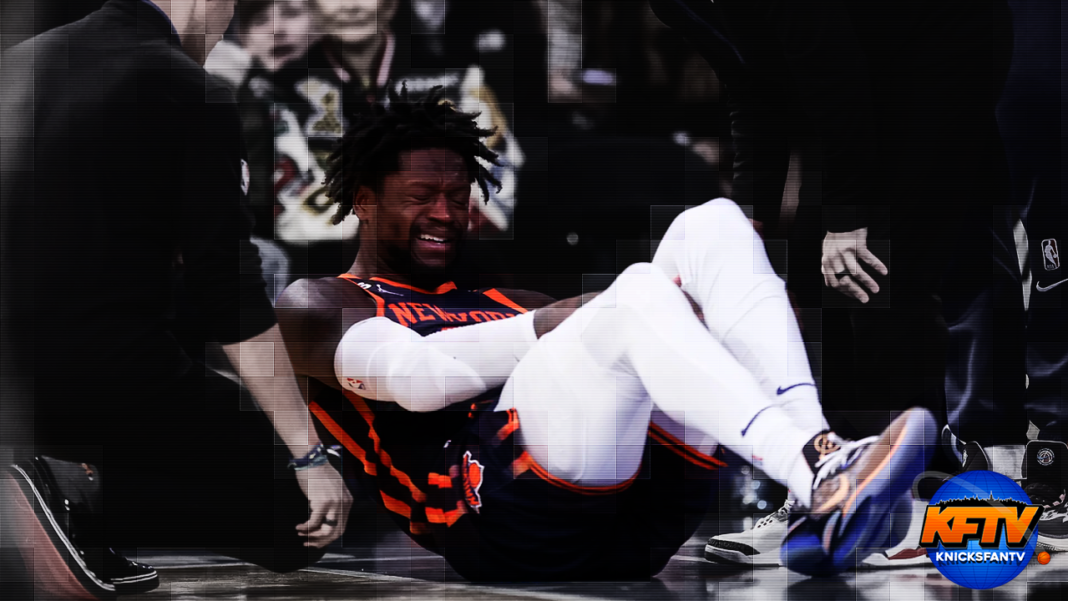 New York Knicks' Julius Randle's sprained ankle